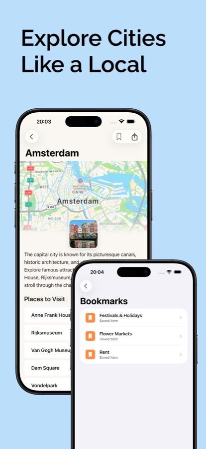 NLExpats iPhone city guide screen