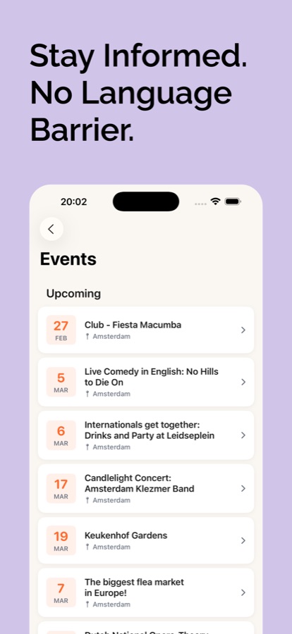 NLExpats iPhone practical guide screen